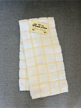 Yellow & White Kitchen Towel - Soft Absorbent
